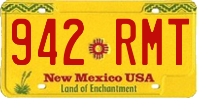 NM license plate 942RMT
