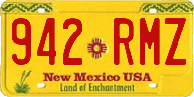NM license plate 942RMZ