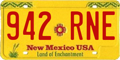 NM license plate 942RNE