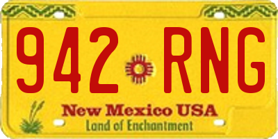 NM license plate 942RNG