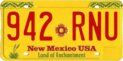 NM license plate 942RNU