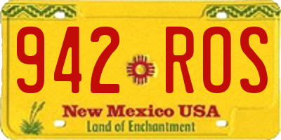 NM license plate 942ROS