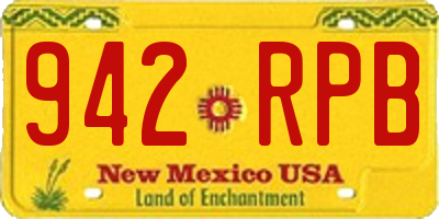 NM license plate 942RPB