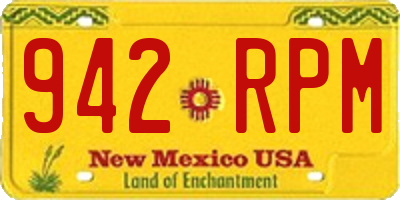 NM license plate 942RPM