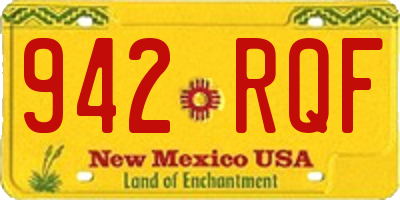 NM license plate 942RQF