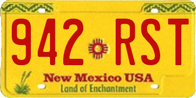 NM license plate 942RST