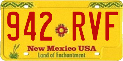 NM license plate 942RVF