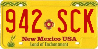 NM license plate 942SCK