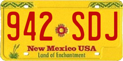 NM license plate 942SDJ