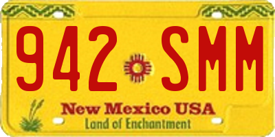 NM license plate 942SMM