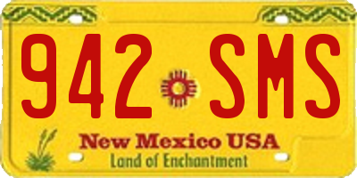 NM license plate 942SMS