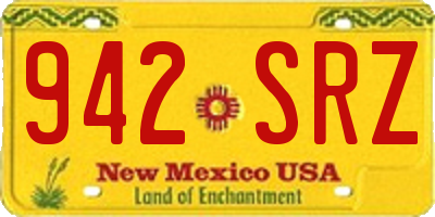 NM license plate 942SRZ