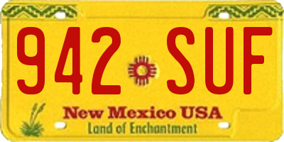 NM license plate 942SUF
