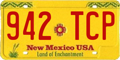 NM license plate 942TCP