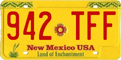 NM license plate 942TFF