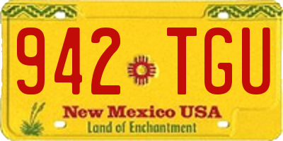 NM license plate 942TGU