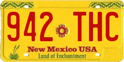 NM license plate 942THC