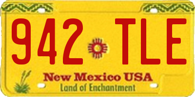 NM license plate 942TLE