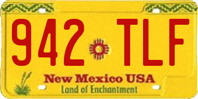 NM license plate 942TLF