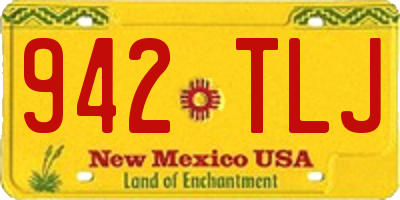 NM license plate 942TLJ