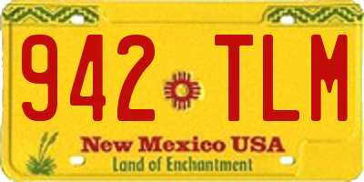 NM license plate 942TLM