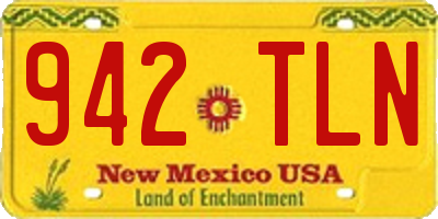 NM license plate 942TLN