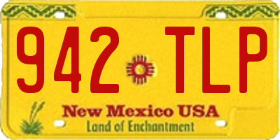 NM license plate 942TLP