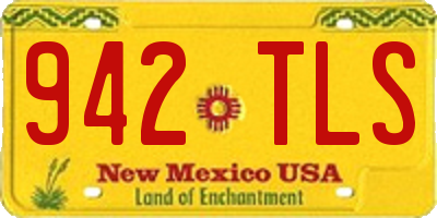 NM license plate 942TLS