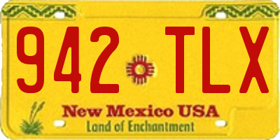 NM license plate 942TLX