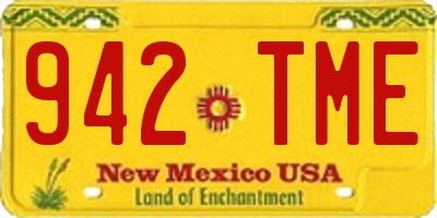 NM license plate 942TME