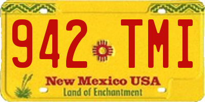 NM license plate 942TMI