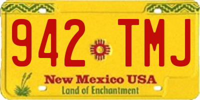 NM license plate 942TMJ
