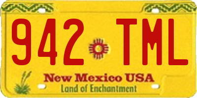 NM license plate 942TML