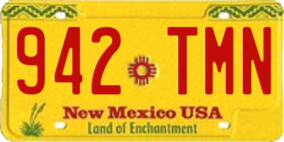 NM license plate 942TMN