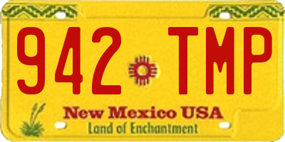 NM license plate 942TMP