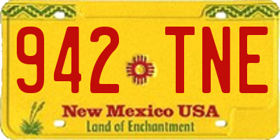 NM license plate 942TNE