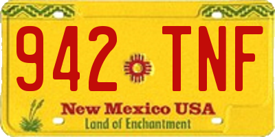NM license plate 942TNF