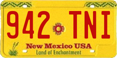 NM license plate 942TNI