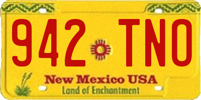 NM license plate 942TNO