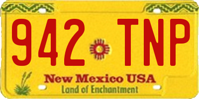 NM license plate 942TNP
