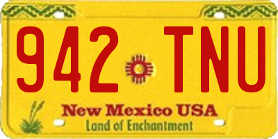 NM license plate 942TNU
