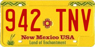 NM license plate 942TNV
