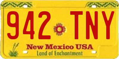 NM license plate 942TNY