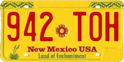 NM license plate 942TOH
