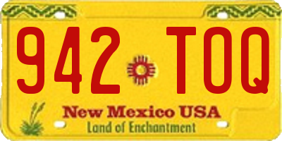 NM license plate 942TOQ