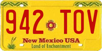 NM license plate 942TOV