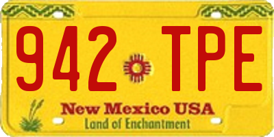 NM license plate 942TPE