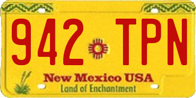 NM license plate 942TPN