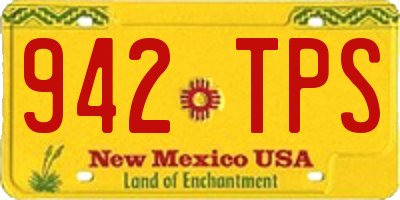 NM license plate 942TPS