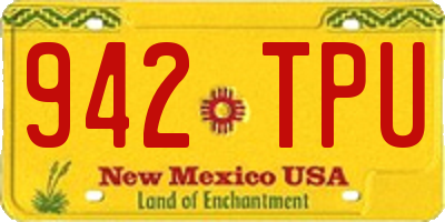 NM license plate 942TPU
